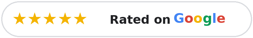 Rated 5 stars on Google