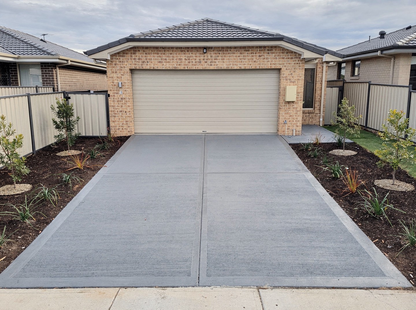 Concrete driveway installation